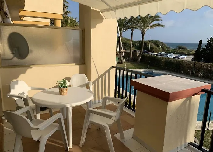 Estudio Primera Linea 50 Mtrs Playa. Fibra 600mb Apartmán Marbella